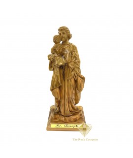 Saint Joseph With Child Olive Wood Artistic 