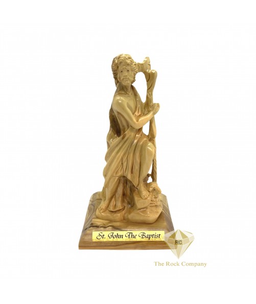 Saint John The Baptist Olive Wood Hand Carved