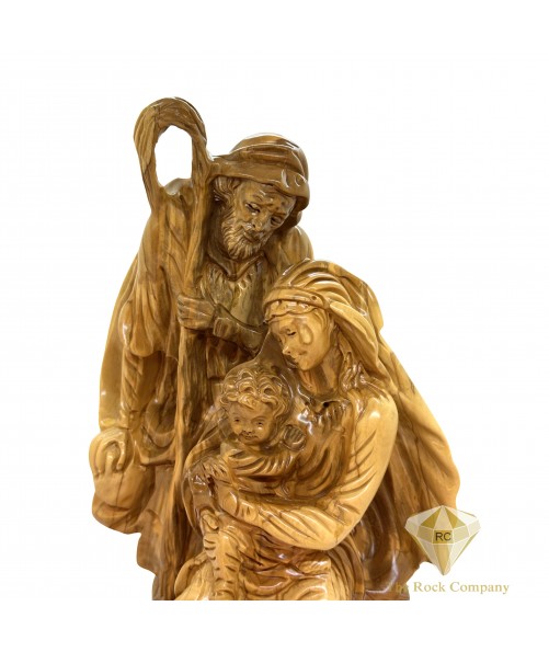Holy Family Olive Wood Artistic Carving Handmade in Bethlehem