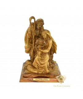 Holy Family Olive Wood Artistic Carving Handmade in Bethlehem