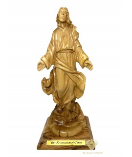 The Resurrection of Christ Statue Olive Wood Hand Carved