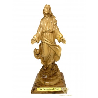 The Resurrection of Christ Statue Olive Wood Hand Carved
