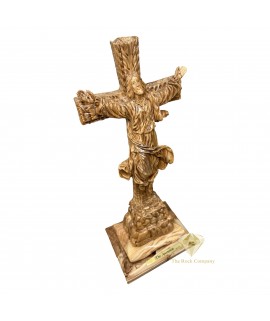 The Ascension of Jesus Christ Cross Olive Wood Hand Carved