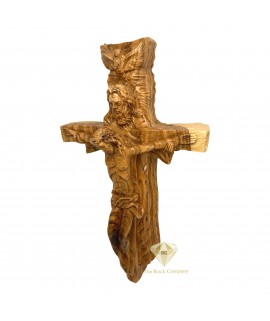 Holy Spirit Cross Olive Wood Hand Carved 