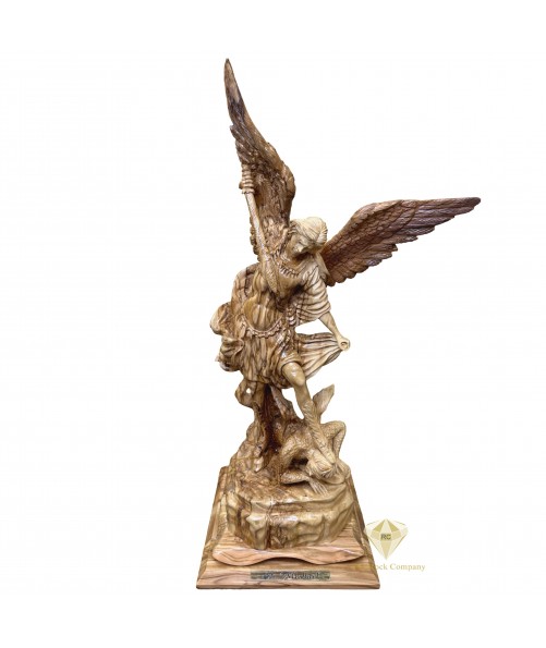 Saint Michael Olive Wood Hand Carved 