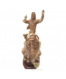Jesus Calming The Storm Olive Wood Statue Large Size