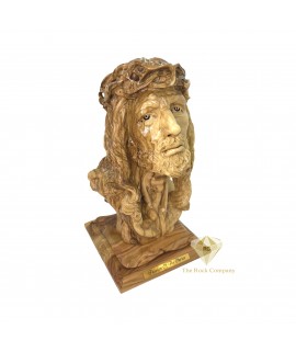 Olive Wood Jesus Head Passion of the Christ Hand Carved