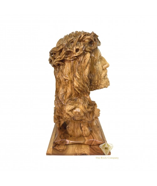Olive Wood Jesus Head Passion of the Christ Hand Carved