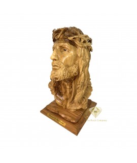 Olive Wood Jesus Head Passion of the Christ Hand Carved