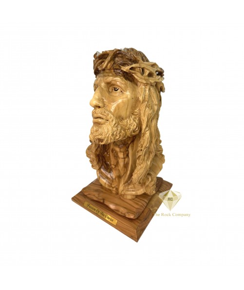 Olive Wood Jesus Head Passion of the Christ Hand Carved