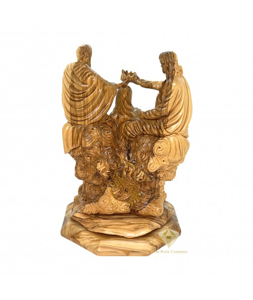 Coronation of the Virgin Mary – Hand-Carved Olive Wood Masterpiece from the Holy Land, Holy Trinity Coronation of the Virgin Mary – Hand-Carved Olive Wood Masterpiece from the Holy Land, Holy Trinity