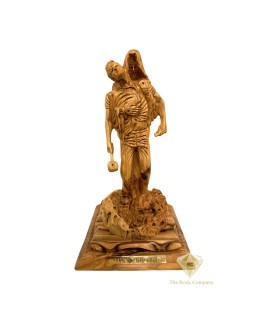 Olive Wood The Forgiveness Jesus Christ statue hand carved