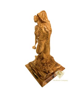 Olive Wood The Forgiveness Jesus Christ statue hand carved