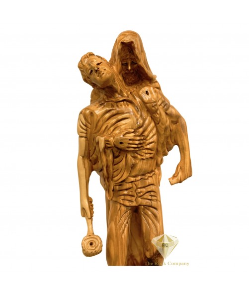 Olive Wood The Forgiveness Jesus Christ statue hand carved