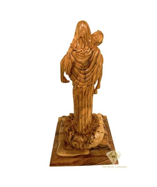 Olive Wood The Forgiveness Jesus Christ statue hand carved
