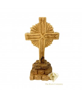Olive Wood Artistic Jesus Cross 