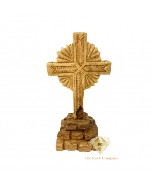 Olive Wood Artistic Jesus Cross 