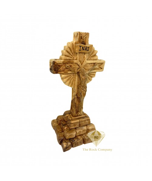 Olive Wood Artistic Jesus Cross 