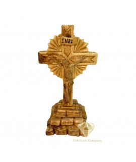 Olive Wood Artistic Jesus Cross 