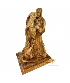 Adoring Holy Family Masterpiece Olive Wood Hand Carved