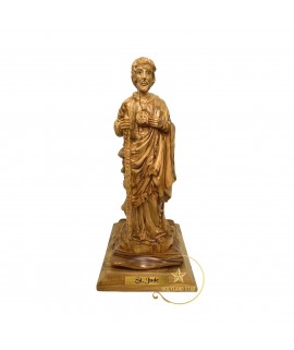 Olive Wood Saint Jude Hand Carved in Holy Land