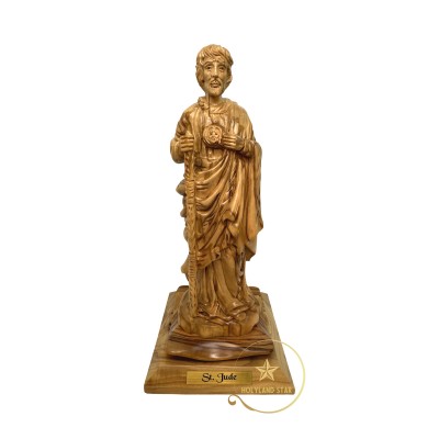 Olive Wood Saint Jude Hand Carved in Holy Land