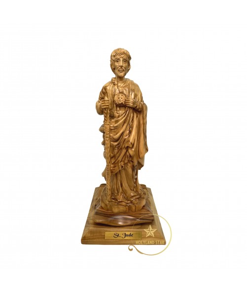 Olive Wood Saint Jude Hand Carved in Holy Land