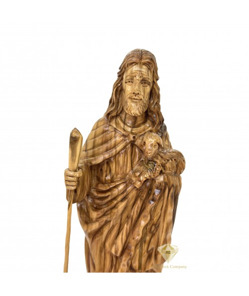 The Good Shepherd Olive Wood Hand Carved