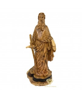 Olive Wood  Saint Paul Hand Carved, St. Paul Statue 
