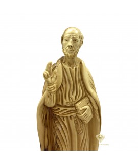 Saint Ignatius Olive Wood Hand Carved Statue, St. Ignatius of Loyala