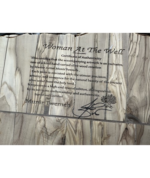 Woman at the Well Olive Wood Hand Carved, Samaritan Woman Woman at the Well Olive Wood Hand Carved, Samaritan Woman