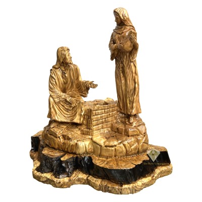 Woman at the Well Olive Wood Hand Carved, Samaritan Woman Woman at the Well Olive Wood Hand Carved, Samaritan Woman