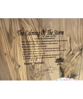 Jesus Calming The Storm Olive Wood Statue Large Size