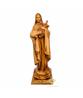 Saint Teresa of Lisieux Olive Wood Carving Handmade 
