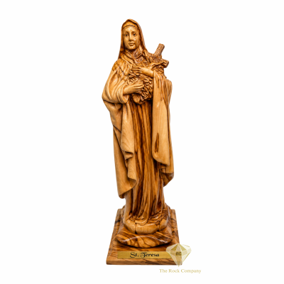 Saint Teresa of Lisieux Olive Wood Carving Handmade 