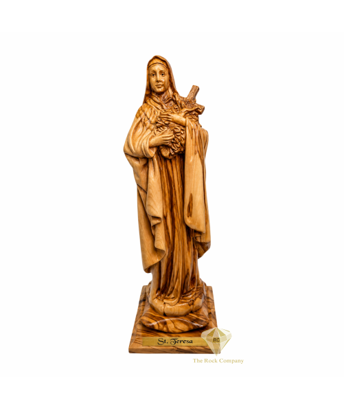 Saint Teresa of Lisieux Olive Wood Carving Handmade Saint Teresa of Lisieux Olive Wood Carving Handmade
