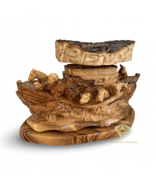 Hand Carved Olive Wood Noah’s Ark – Christian Art from the Holy Land Hand Carved Olive Wood Noah’s Ark – Christian Art from the Holy Land
