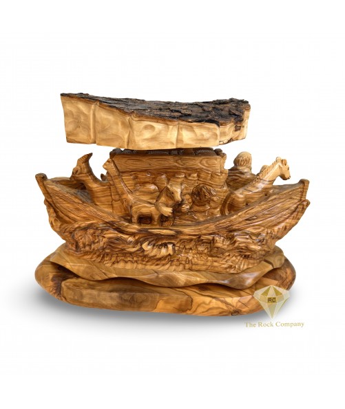 Hand Carved Olive Wood Noah’s Ark – Christian Art from the Holy Land Hand Carved Olive Wood Noah’s Ark – Christian Art from the Holy Land