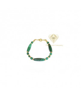 Malachite Gold Filled Bracelet