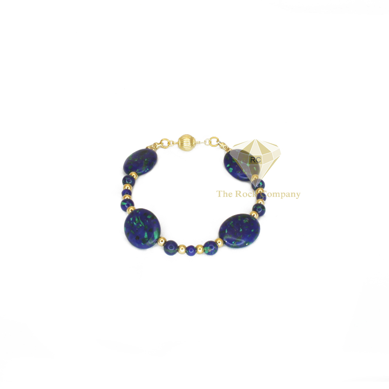 Natural K2 Jasper Stone Bracelet Raindrop Azurite Gemstone Stretch Bracelet  | eBay