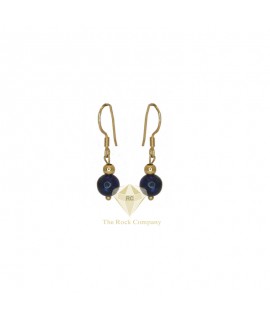 Azurite Gold Filled Round Earrings