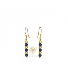 Azurite Gold Filled Round Earrings