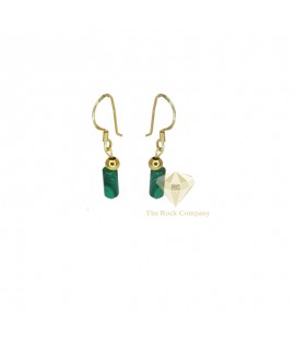 Malachite Gold Filled Earrings