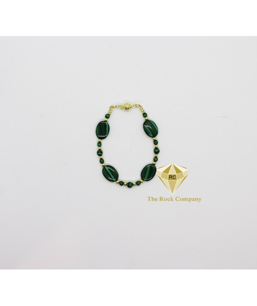 Malachite Oval Bracelet Gold filled