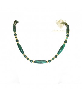 Malachite Gold Filled Necklace 