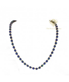 Azurite Necklace Gold Filled  Small Beads