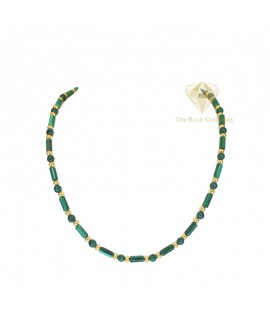 Malachite Gold Filled Necklace 