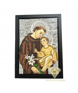 Mosaic Saint Anthony Holding Baby Jesus