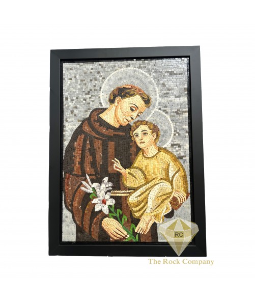 Mosaic Saint Anthony Holding Baby Jesus
