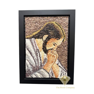 Mosaic of Jesus Praying in Gethsemane, Handmade Religious Artwork